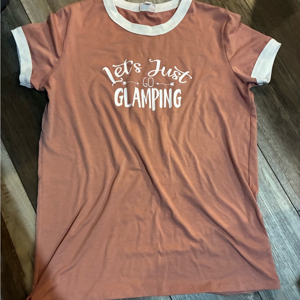 LuLaRoe Mauve and White T-Shirt